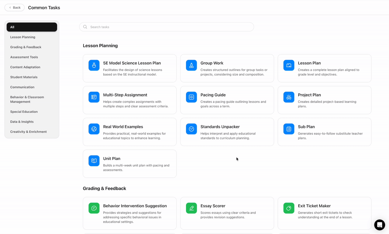 50 Specialized Teaching Agents